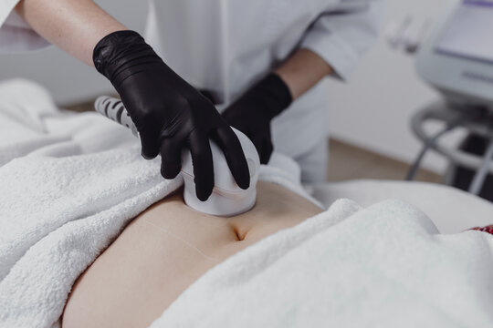 Medical worker doing ultrasound
