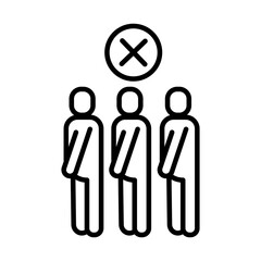 Obraz premium avoid crowds line style icon