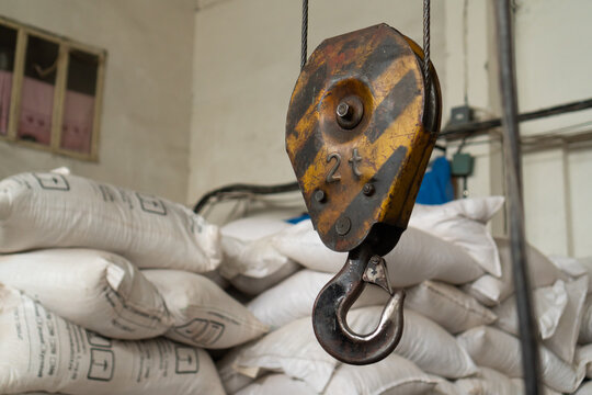 2 ton metal hook in a warehouse