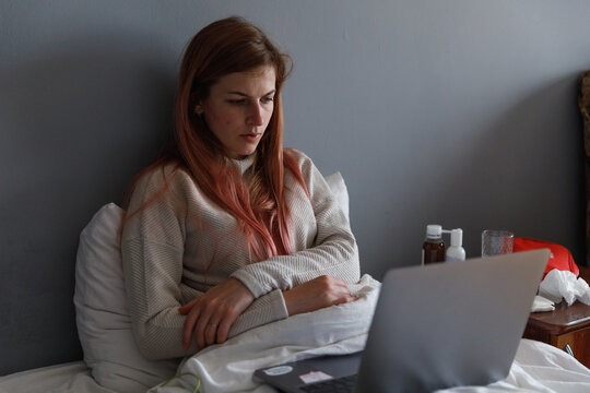 Girl receiving treatment for cold