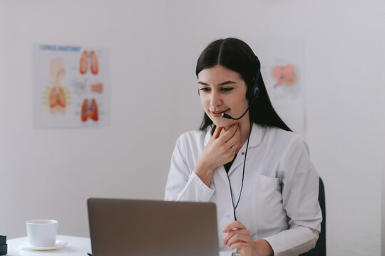 Doctor having session remotely