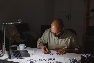 Artist enthusiastic about process of drawing