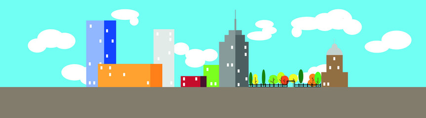 abstract city vector
