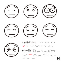 hand-drawn facial expression icon_04_h