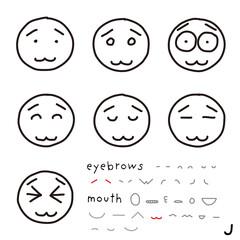 hand-drawn facial expression icon_04_j