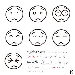 hand-drawn facial expression icon_04_k