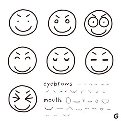 hand-drawn facial expression icon_05_g