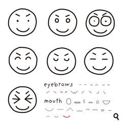 hand-drawn facial expression icon_05_q