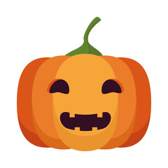 halloween pumpkin face lantern icon