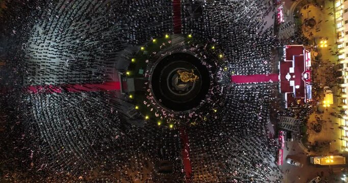 Political meeting to people. Manifestaion, Political event, Political campaign