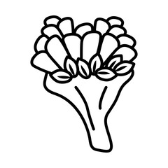 rose bouquet line style icon