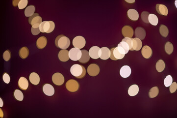 Defocused, blurred, bokeh image of christmas illumination 