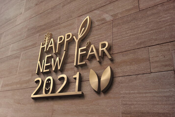 Happy New Year 2021 3d Concept