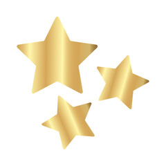 golden stars decoration isolated icons