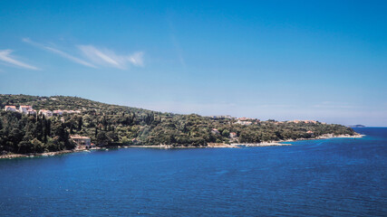 Fototapeta na wymiar Panorama of blue sea