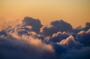 Clouds seen from the Haleakala National Park. Maui, Hawaii.