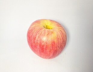 Red apple on white background