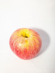 Red apple on white background