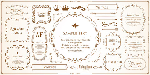 フレーム、クリスマスのフレームセット、リースのデザイン、オーナメントや装飾デザイン