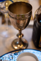 Ceremonial kiddish cup for sabbath and jewish holidays