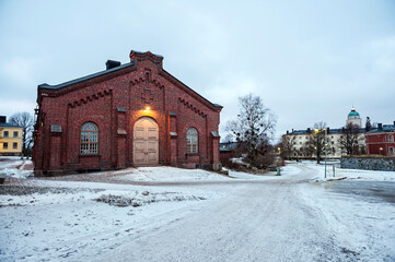 Close-up photo of military buildings in Suomenlinna