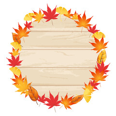 紅葉　もみじ　フレーム　イラスト　秋