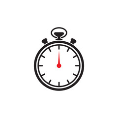 Stopwatch icon design template vector isolated illustration