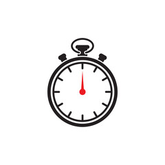 Stopwatch icon design template vector isolated illustration