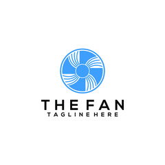 The fan logo concept vector. Fan logo template