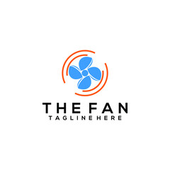 The fan logo concept vector. Fan logo template