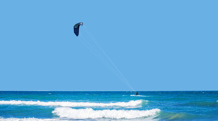 Paraglider in the sea
