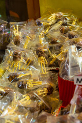 Traditional Mexican sweets, (chocolates in the shape of a skull) displayed for sale at a stall at the Feria del Alfeñique in Toluca, Mexico 5