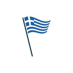 Fototapeta premium greece flag icon vector illustration design template