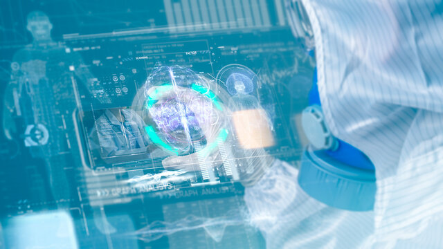 Covid-19 inspector use online technology to contact doctor to recieve data information, virtual medical interface use for analysis and check patient health.Medicine Medical science and biotechnology