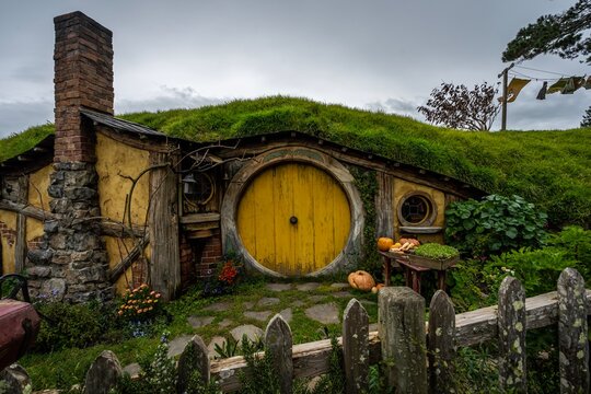 Hobbiton movie set for The Lord of The Rings