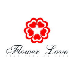flower love illustration vector design