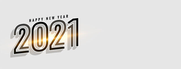 Glowing happy new year 2021 celebration background