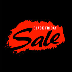 abstract red splash black friday sale background