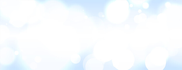 abstract bokeh blurred banner on light sky background