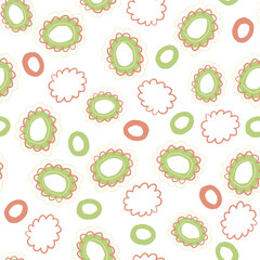 seamless nature pattern background with cute multicolour flower