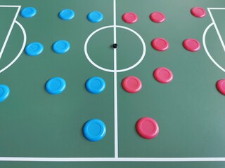 View of Brazilian Button Soccer Toy