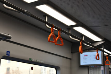 Handle for a standing passenger in the cabin