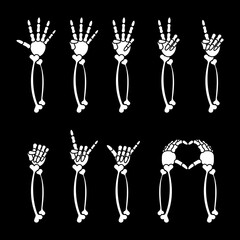 Skeleton Cartoon Horror Hand Collection
