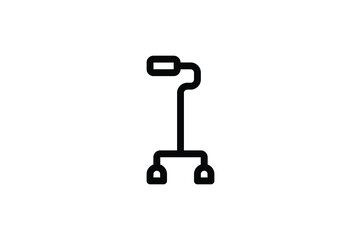 Physiotherapy Outline Icon - Walking Aid