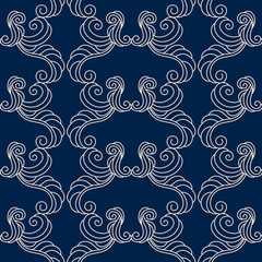 Art Deco Hand drawn Seamless Pattern. Geometric Stylish Texture . Retro Vector background.