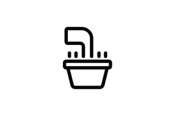 Physiotherapy Outline Icon - Hot Water