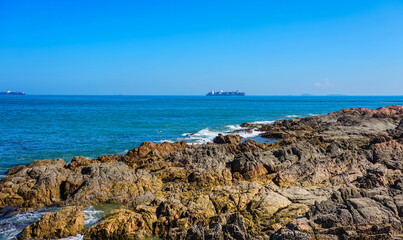 Island natural scenery, Qingdao city, China