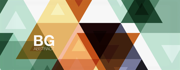 Mosaic triangle pattern abstract background for cover, banner, flyer and poster and other template