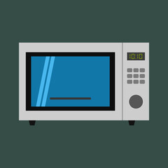 Vector illustration of kitchen microwave.