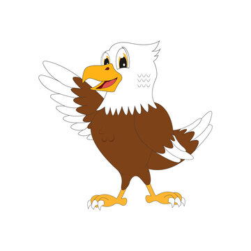 cute eagle animal cartoon